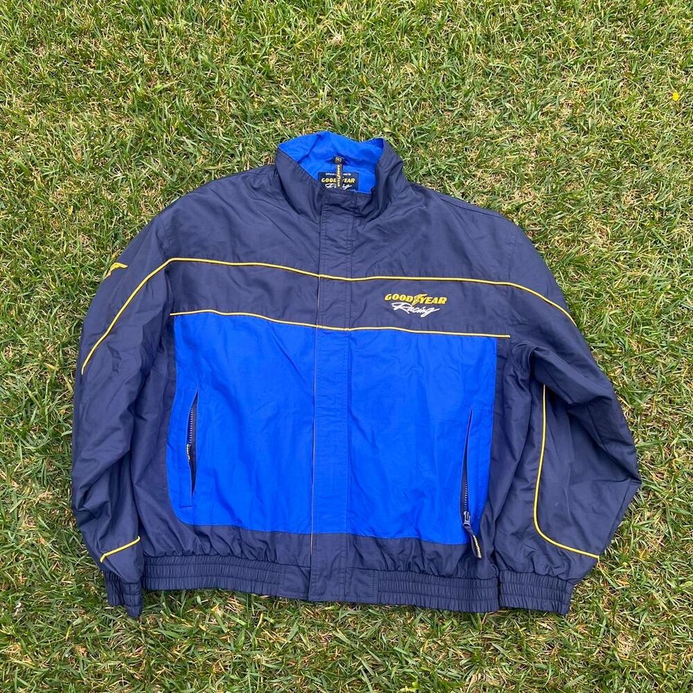 Goodyear racing zip up jacket Xl y2k mens